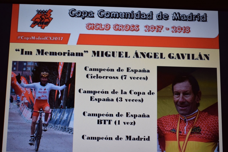 Homenaje a Miguel Ángel Gavilán en la presentación de la Temporada de Ciclocross de 2018